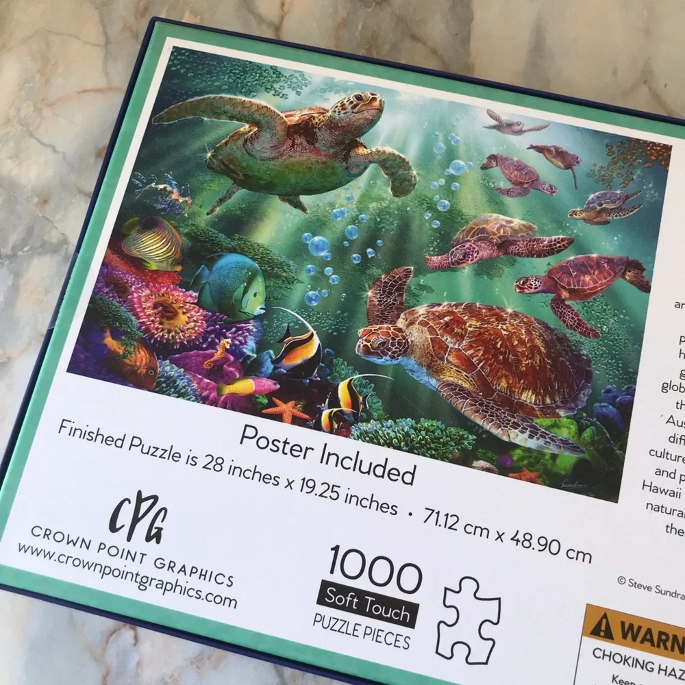 Turtle Voyage 1000 Piece Soft Touch Jigsaw Puzzle Artist Steve Sundram